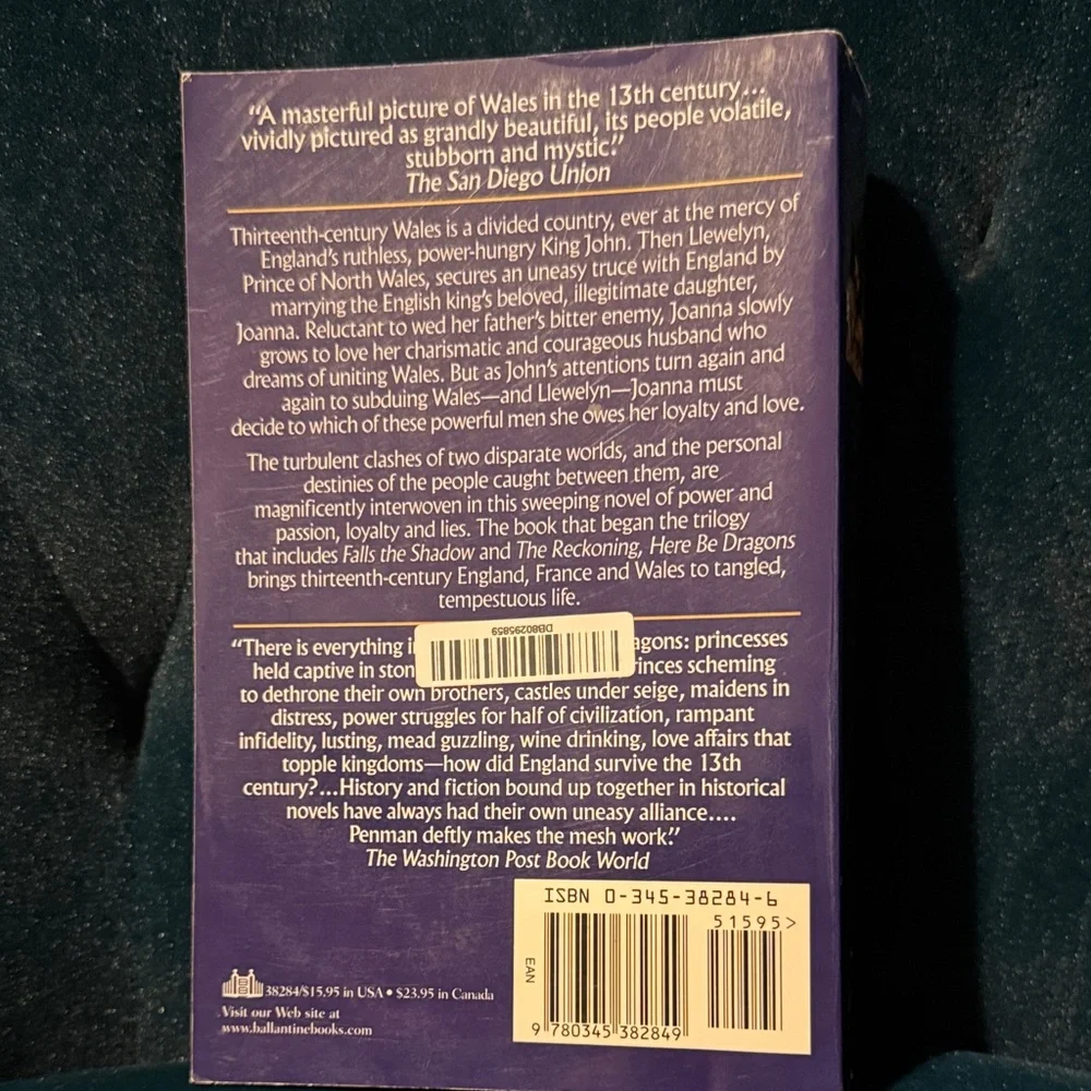 Here Be Dragons by Sharon Kay Penman paperback Book